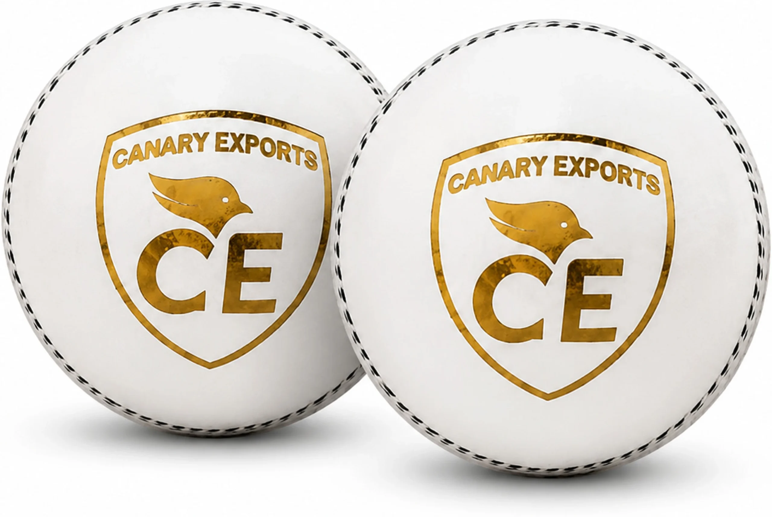 CANARY EXPORTS Junior White Cricket Ball Combo of 2 for Practice & Training Sessions(135-145gm) Cricket Leather Ball (Standard, Pack of 2, White)
